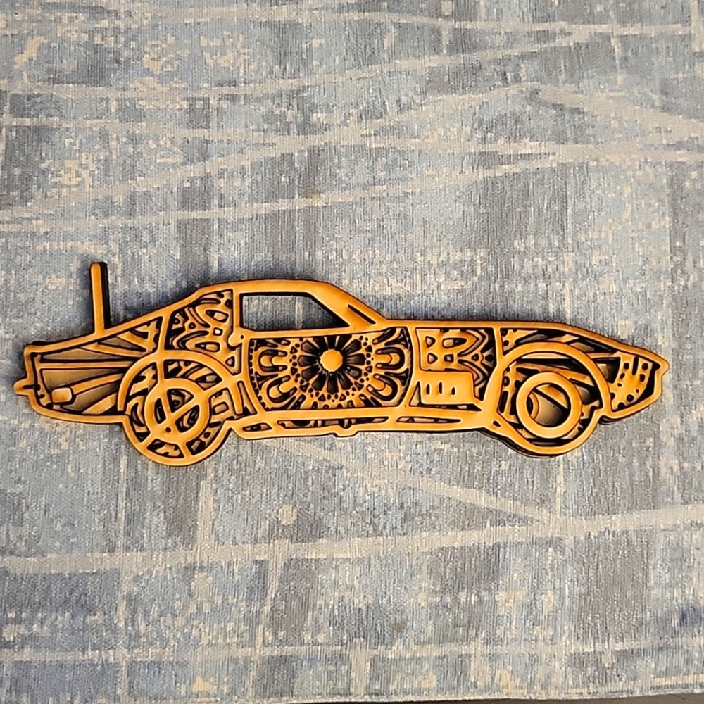 5D hand crafted wood 1969 Corvette Mandela